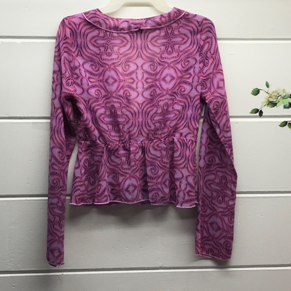 Pink Patterned Women's Top - Picture 3 of 4